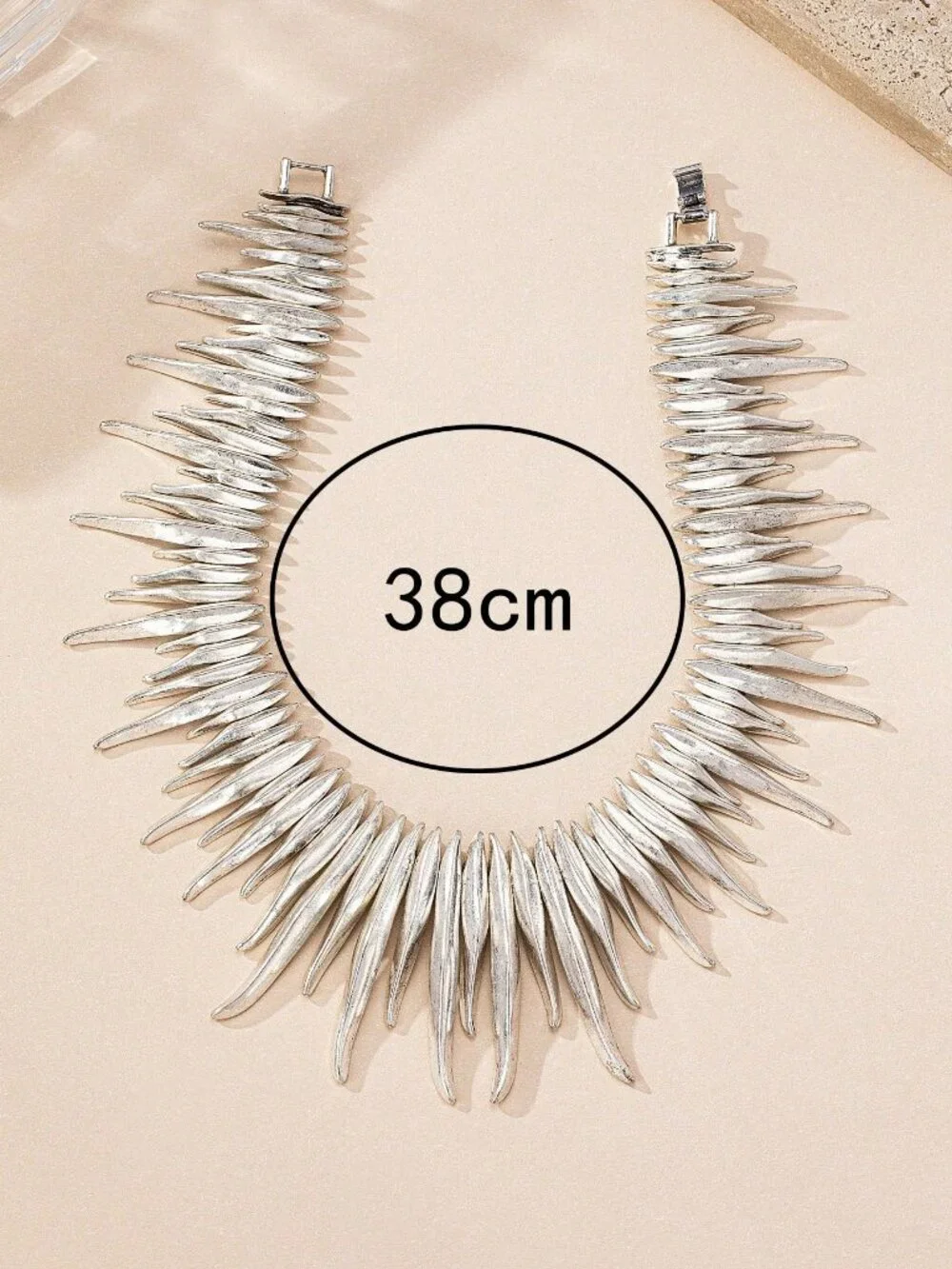 Silver Casual Women's European Gothic Geometric Metal Necklace